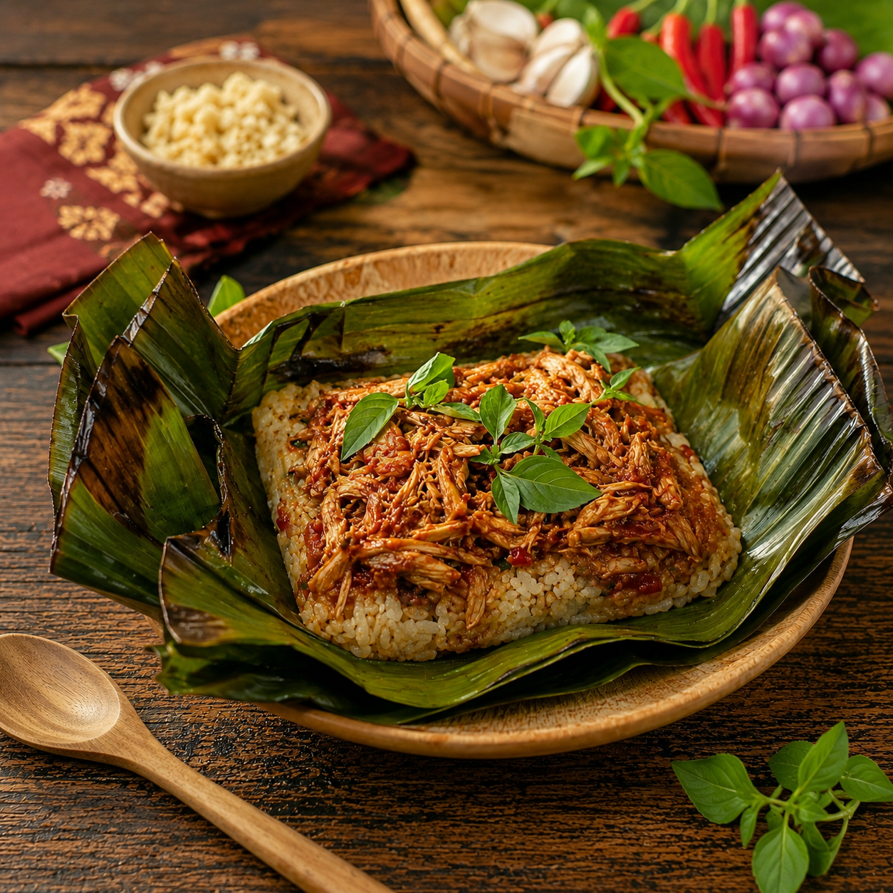 Nasi bakar ayam kemangi